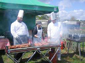 Hog Roast Company staff at the BBQ